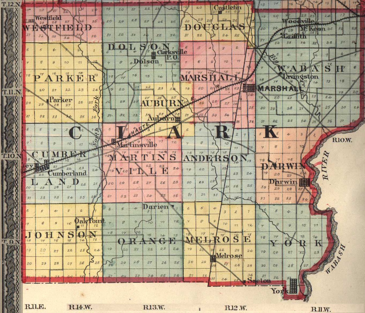 Clark County townships map